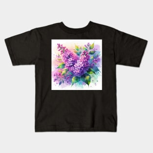 Pink Lilac Flower Kids T-Shirt